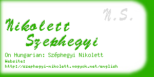 nikolett szephegyi business card